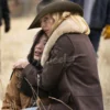 Yellowstone Beth Dutton brown wool coat